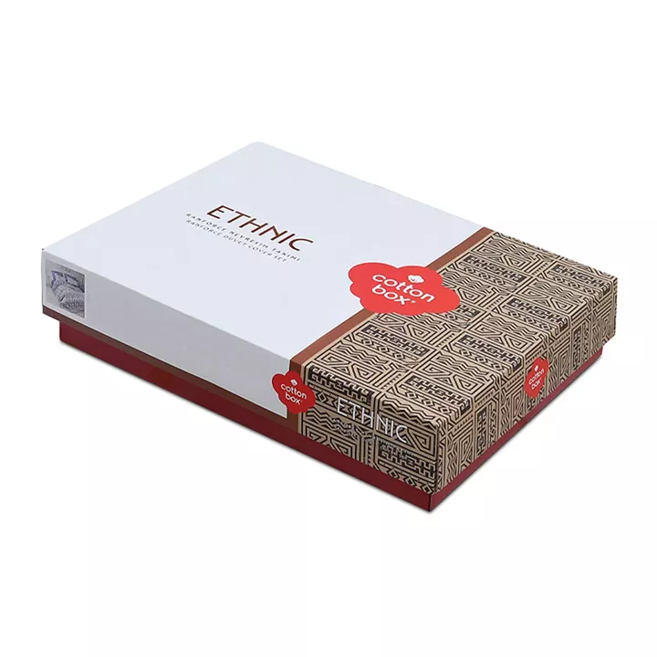 Σετ παπλωματοθήκη Cleo Cotton Box 3 τμχ Μονή (160x220) χρώμα μπλε