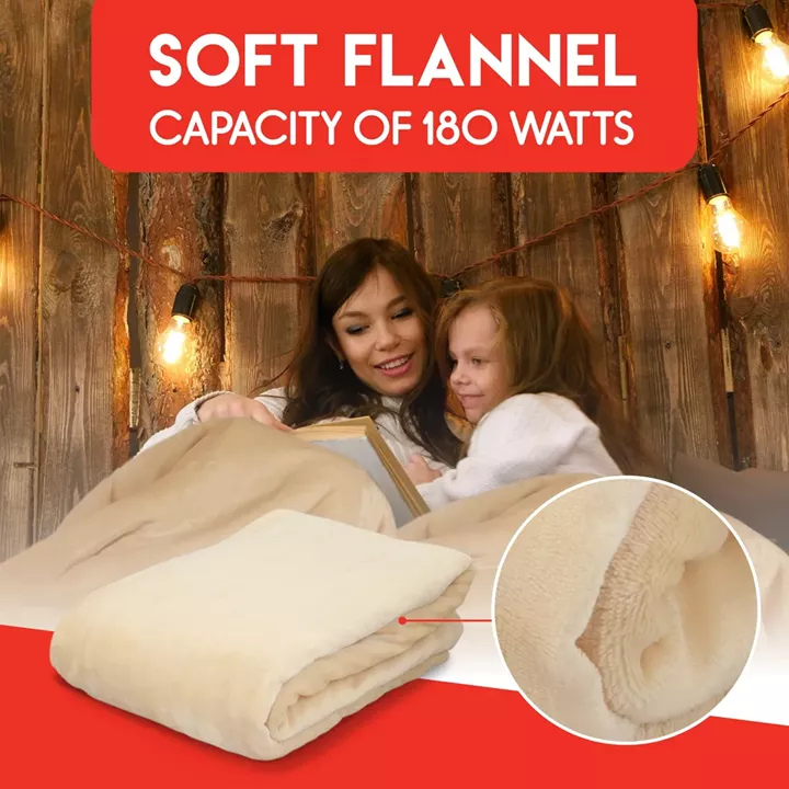 Ηλεκτρική Κουβέρτα Μονή Πλενόμενη Με Τηλεχειριστήριο 130x180cm 180W ALPINA