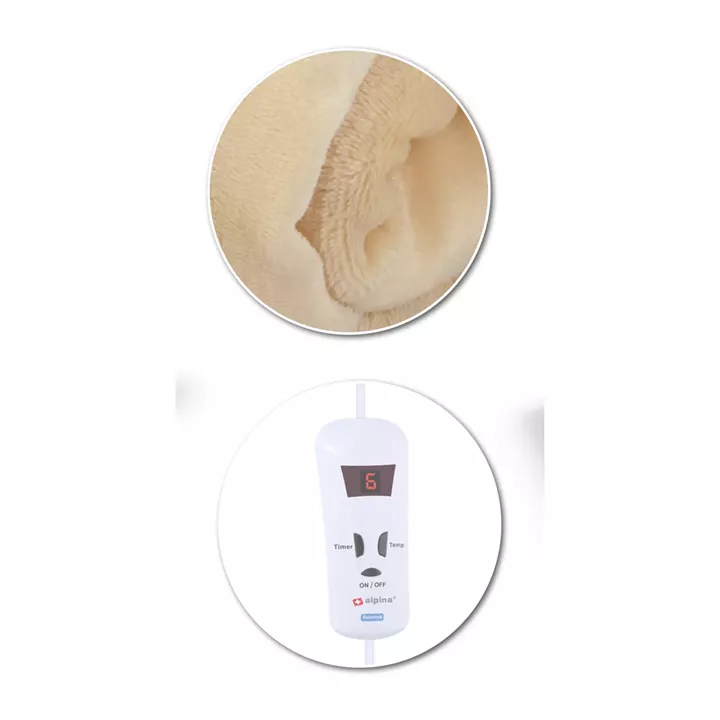 Ηλεκτρική Κουβέρτα Μονή Πλενόμενη Με Τηλεχειριστήριο 130x180cm 180W ALPINA