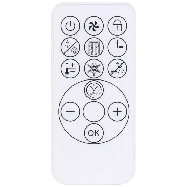 Θερμαντικό Σώμα Ψηφιακό Με Τηλεχειριστήριο Λευκό 1800/2000W ALPINA