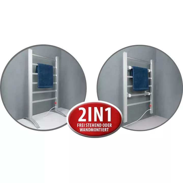 Ηλεκτρική Κρεμάστρα Πετσετών 2-Σε-1 6 Θέσεων Με Τηλεχειριστήριο Λευκό 100W DIRT DEVIL