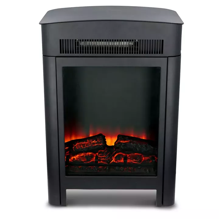 Ηλεκτρικό Τζάκι Επιδαπέδιο LED 1800/2000W Μαύρο 41x26x59cm ALPINA