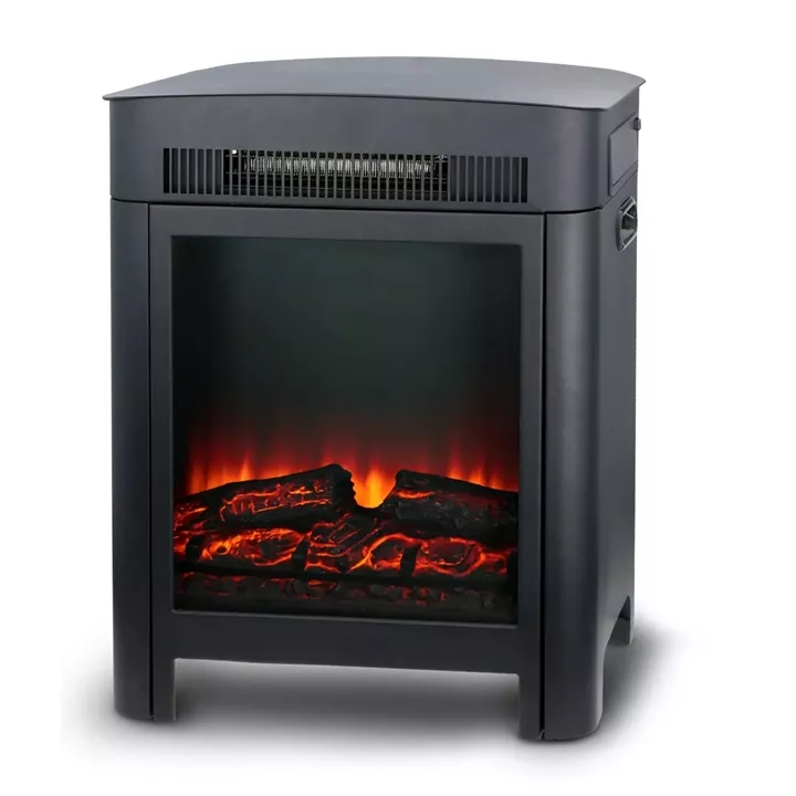 Ηλεκτρικό Τζάκι Επιδαπέδιο LED 1800/2000W Μαύρο 41x26x59cm ALPINA