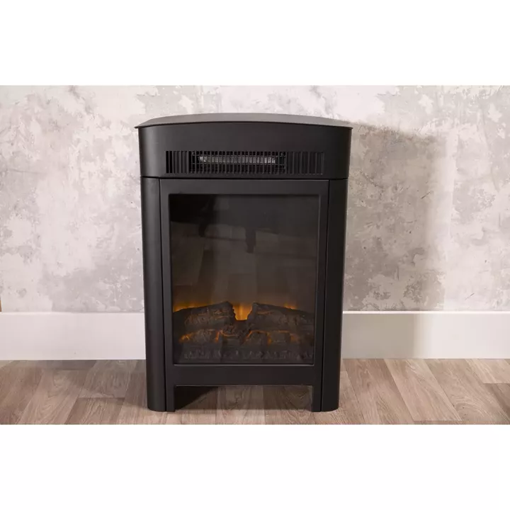 Ηλεκτρικό Τζάκι Επιδαπέδιο LED 1800/2000W Μαύρο 41x26x59cm ALPINA