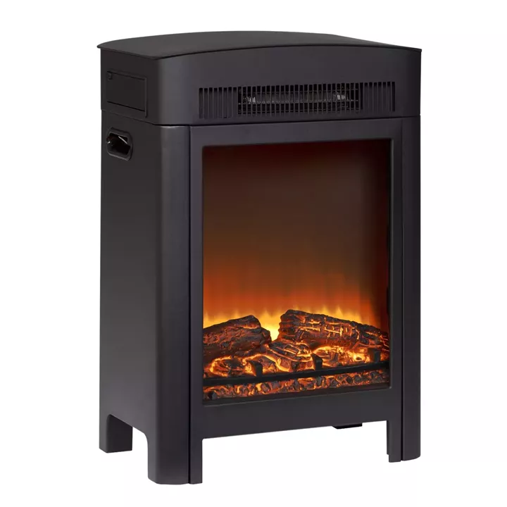 Ηλεκτρικό Τζάκι Επιδαπέδιο LED 1800/2000W Μαύρο 41x26x59cm ALPINA