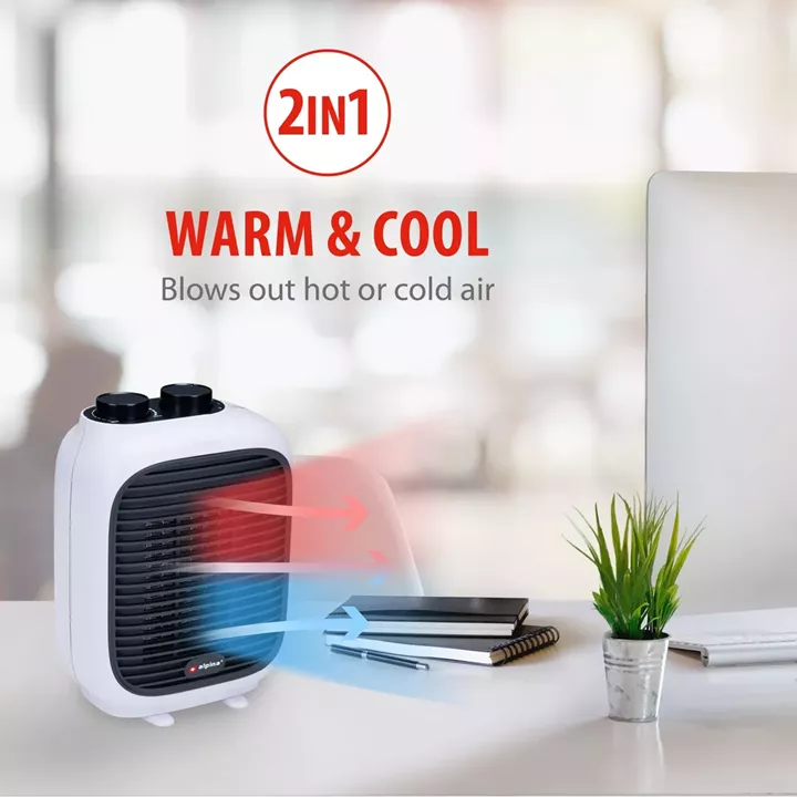 Φορητό Αερόθερμο 2-Σε-1 1500W Λευκό/Μαύρο 16x10x22cm ALPINA