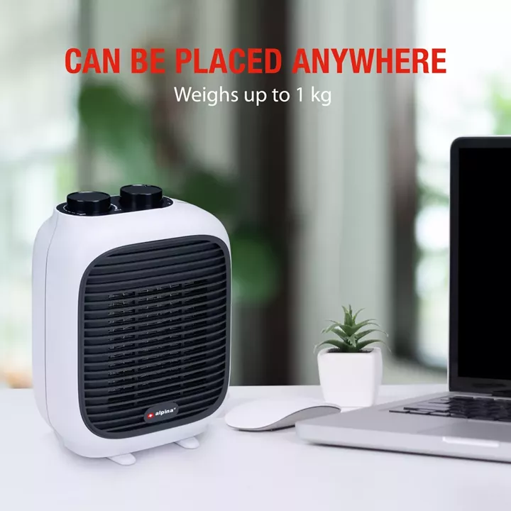 Φορητό Αερόθερμο 2-Σε-1 1500W Λευκό/Μαύρο 16x10x22cm ALPINA