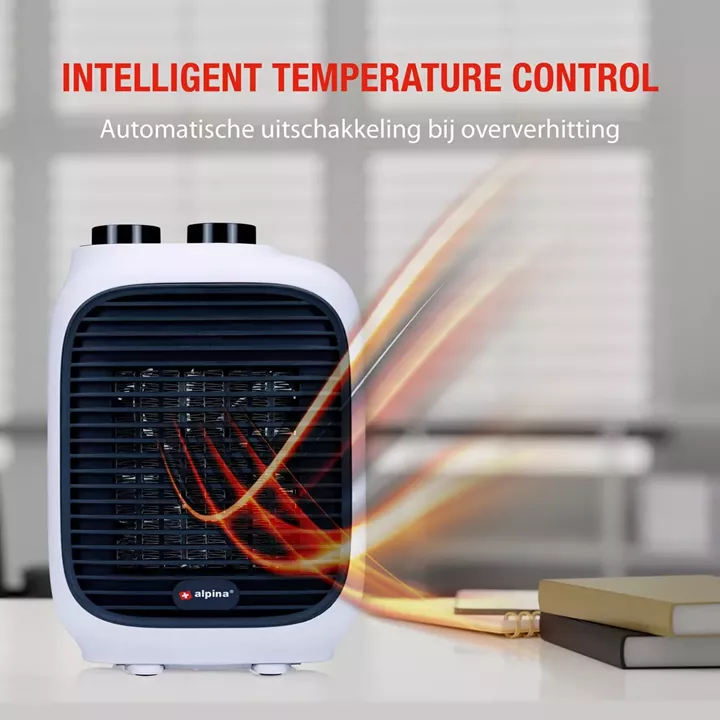Φορητό Αερόθερμο 2-Σε-1 1500W Λευκό/Μαύρο 16x10x22cm ALPINA