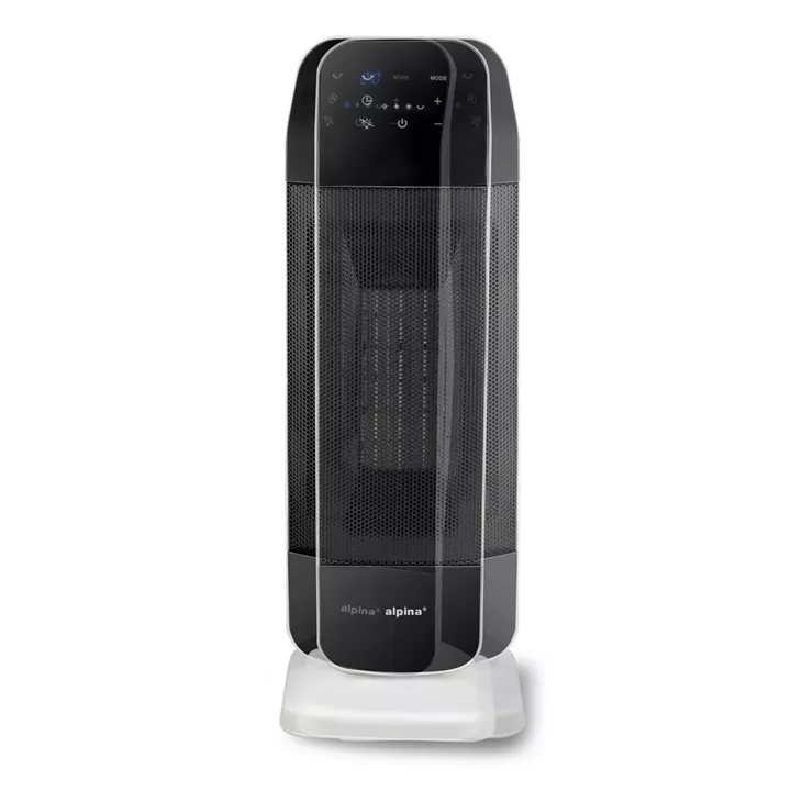 Αερόθερμο Δαπέδου Πύργος Φορητό Με Τηλεχειριστήριο Λευκό/Μαύρο 2000W ALPINA