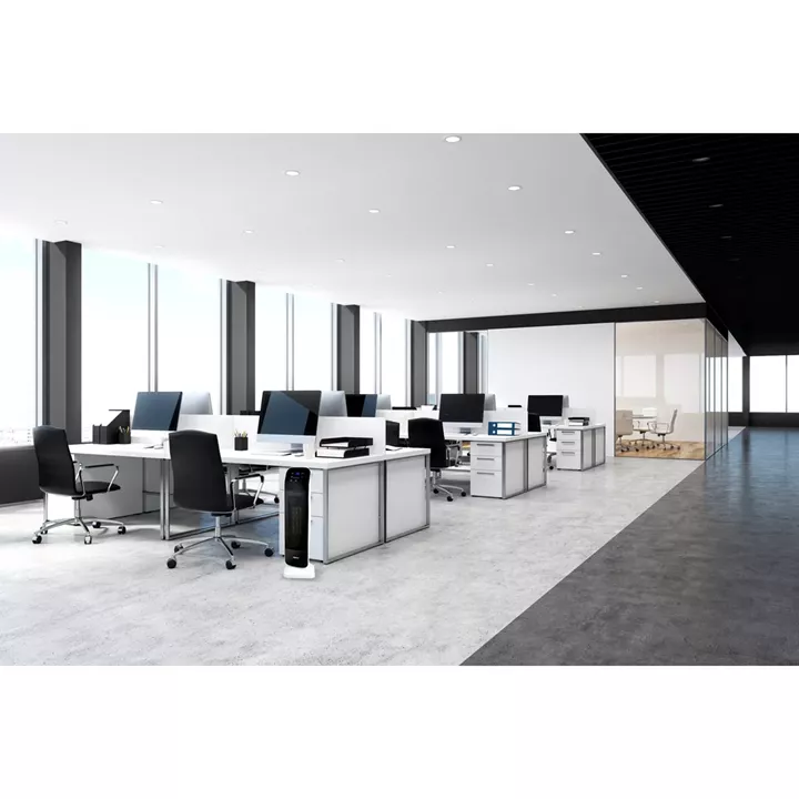 Αερόθερμο Δαπέδου Πύργος Φορητό Με Τηλεχειριστήριο Λευκό/Μαύρο 2000W ALPINA