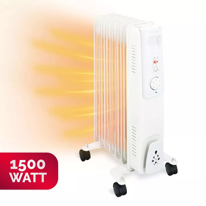 Ηλεκτρικό Καλοριφέρ Λαδιού 7 Φέτες Λευκό 1500W ALPINA