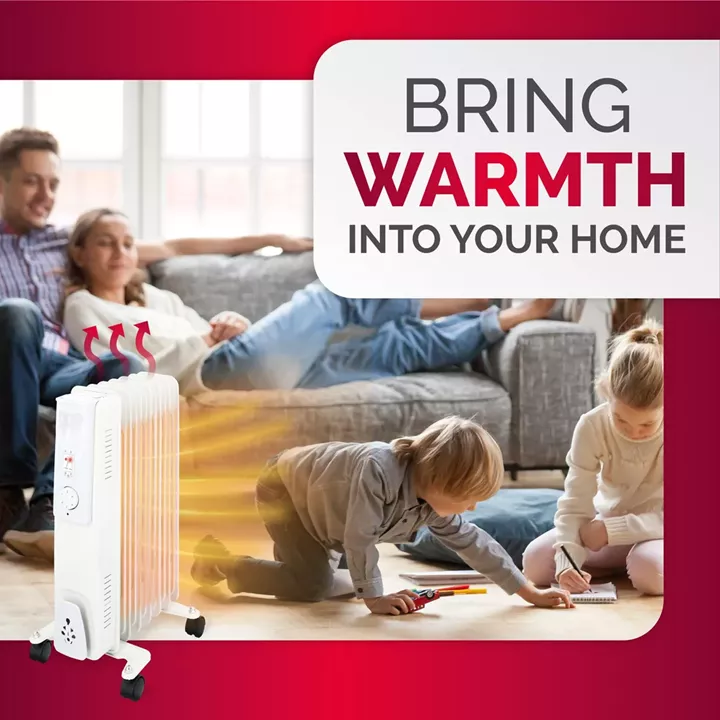 Ηλεκτρικό Καλοριφέρ Λαδιού 7 Φέτες Λευκό 1500W ALPINA