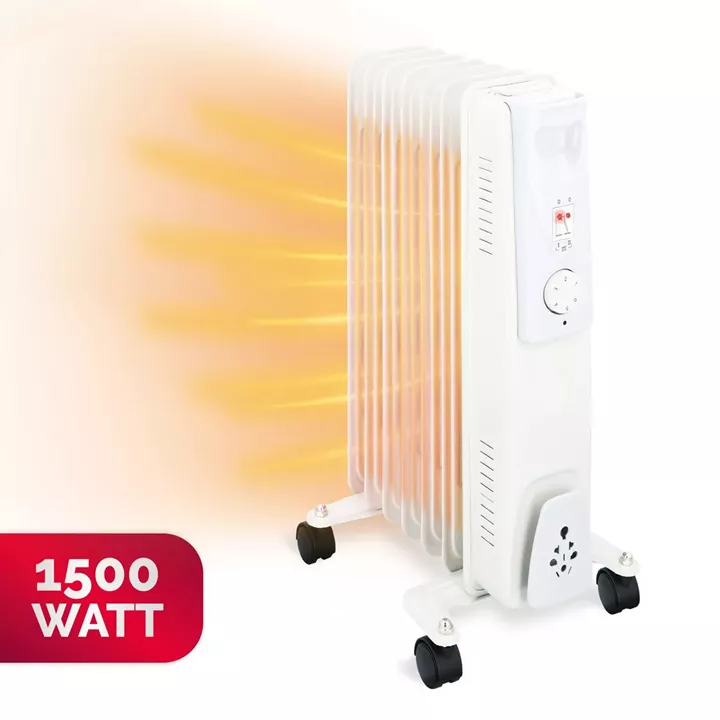 Ηλεκτρικό Καλοριφέρ Λαδιού 7 Φέτες Λευκό 1500W ALPINA