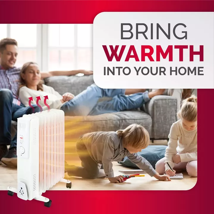 Ηλεκτρικό Καλοριφέρ Λαδιού 9 Φέτες Λευκό 2000W ALPINA