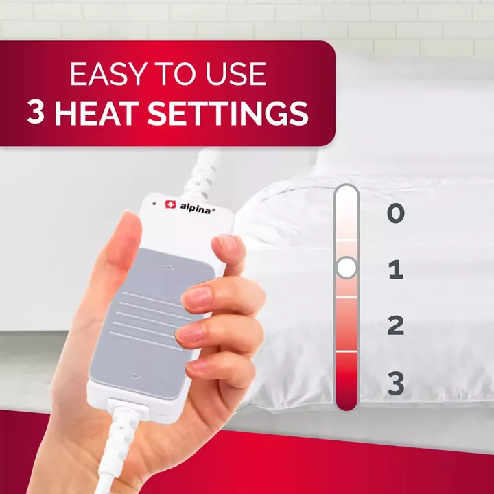 Ηλεκτρική Κουβέρτα Μονή Πλενόμενη Με Τηλεχειριστήριο 80x150cm 60W ALPINA