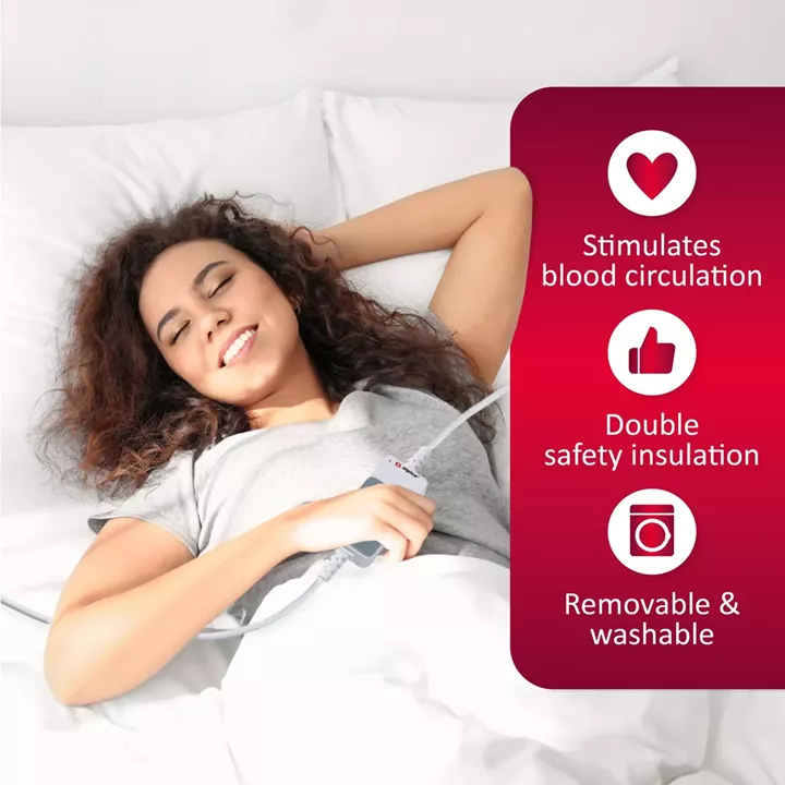 Ηλεκτρική Κουβέρτα Μονή Πλενόμενη Με Τηλεχειριστήριο 80x150cm 60W ALPINA