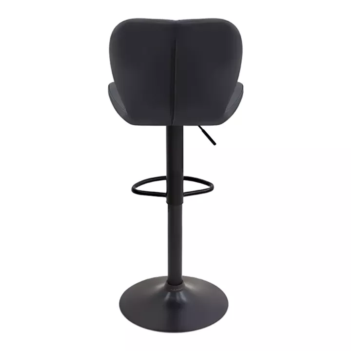 Σκαμπό μπαρ Dolores Megapap με ρυθμιζόμενο ύψος PU μαύρο - βάση μαύρο ματ 45,5x38x89/109εκ.