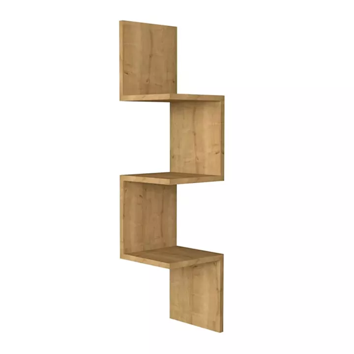 Ραφιέρα τοίχου Zikzak Megapap χρώμα sapphire oak 25x25x105,4εκ.