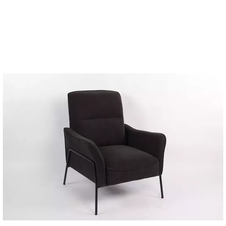 Πολυθρόνα ArteLibre ELAN Μαύρο Ύφασμα Κοτλέ/Μέταλλο 94x77x82cm