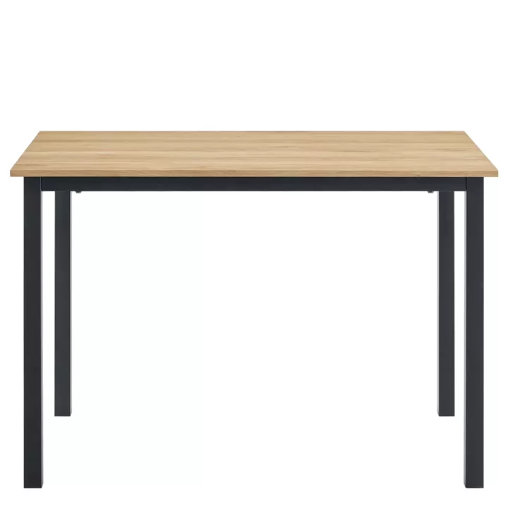 Τραπέζι Τραπεζαρίας ArteLibre VERDELL Sonoma/Μαύρο Μέταλλο/Μοριοσανίδα 110x70x76cm