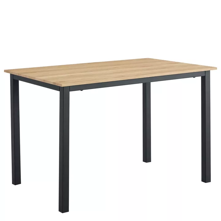 Τραπέζι Τραπεζαρίας ArteLibre VERDELL Sonoma/Μαύρο Μέταλλο/Μοριοσανίδα 110x70x76cm