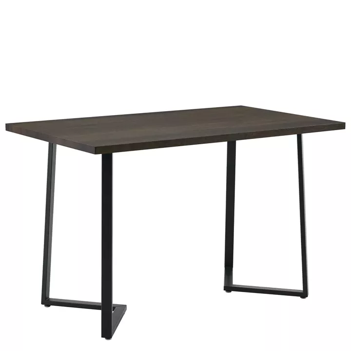 Τραπέζι Τραπεζαρίας ArteLibre WINFORD Καρυδί/Μαύρο Μέταλλο/Μοριοσανίδα 120x70x76cm