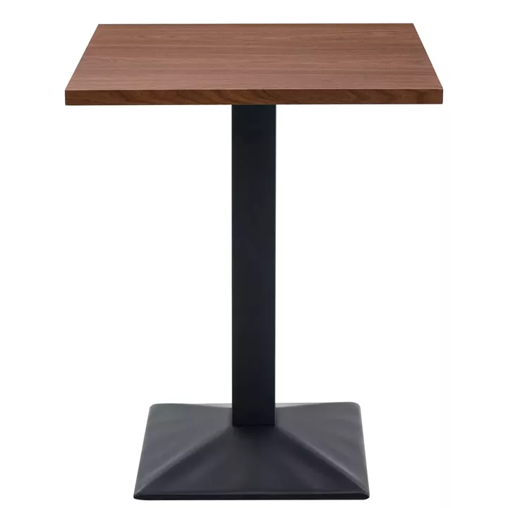 Τραπέζι Τραπεζαρίας ArteLibre BROOKWYN Καρυδί/Μαύρο Μέταλλο/Μοριοσανίδα 60x60x74cm