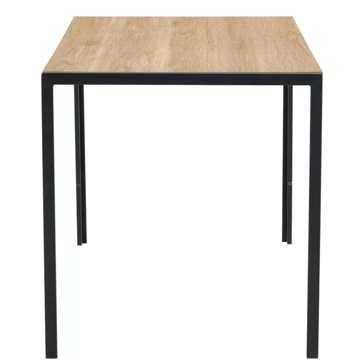 Τραπέζι Τραπεζαρίας ArteLibre CRESTMERE Sonoma/Μαύρο Μέταλλο/Μοριοσανίδα 120x70x75cm