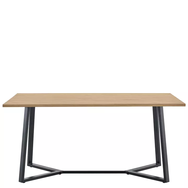 Τραπέζι Τραπεζαρίας ArteLibre DUNSMERE Sonoma/Μαύρο Μέταλλο/Μοριοσανίδα 160x90x75cm