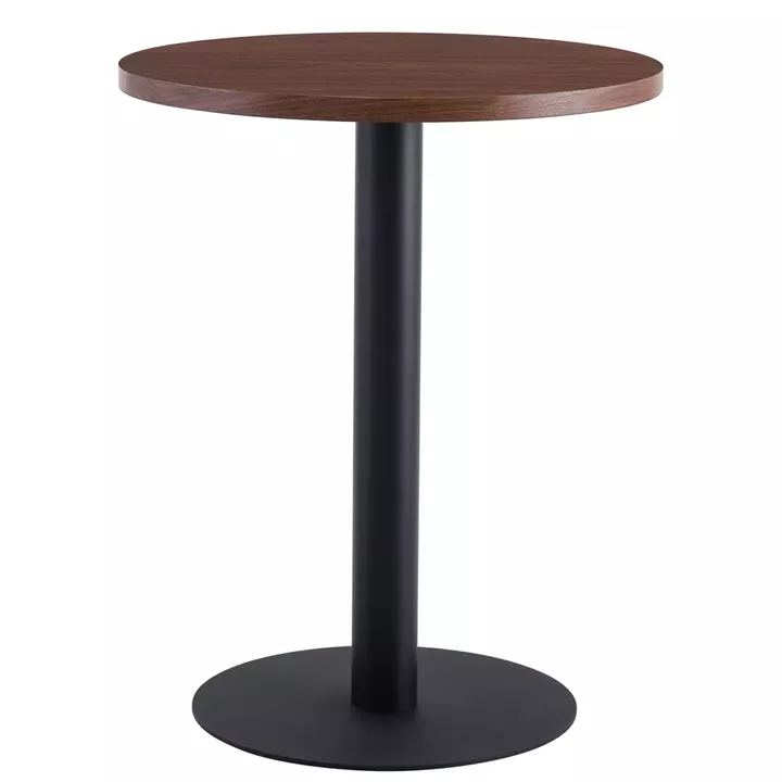 Τραπέζι Τραπεζαρίας ArteLibre QUINTON Καρυδί/Μαύρο Μέταλλο/Μοριοσανίδα 60x60x74cm