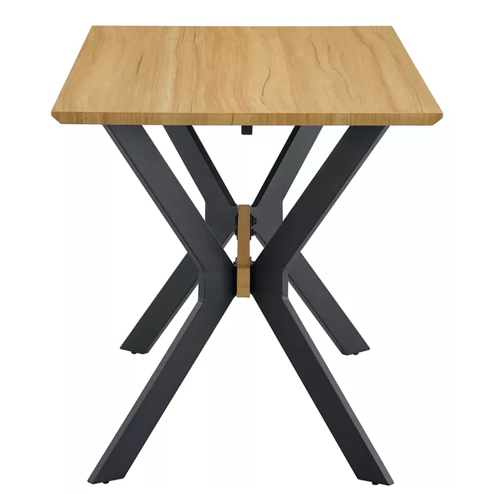 Τραπέζι Τραπεζαρίας ArteLibre ELDRIDGE Sonoma Μέταλλο/Μοριοσανίδα 120x60x74cm