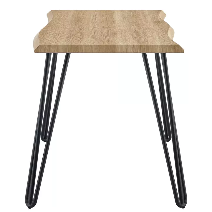 Τραπέζι Τραπεζαρίας ArteLibre BRANWELL Sonoma Μέταλλο/Μοριοσανίδα 160x80x77.5cm