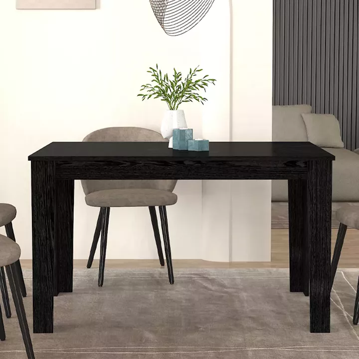 Τραπέζι Darlen Megapap χρώμα sencron black 125x72x74εκ.