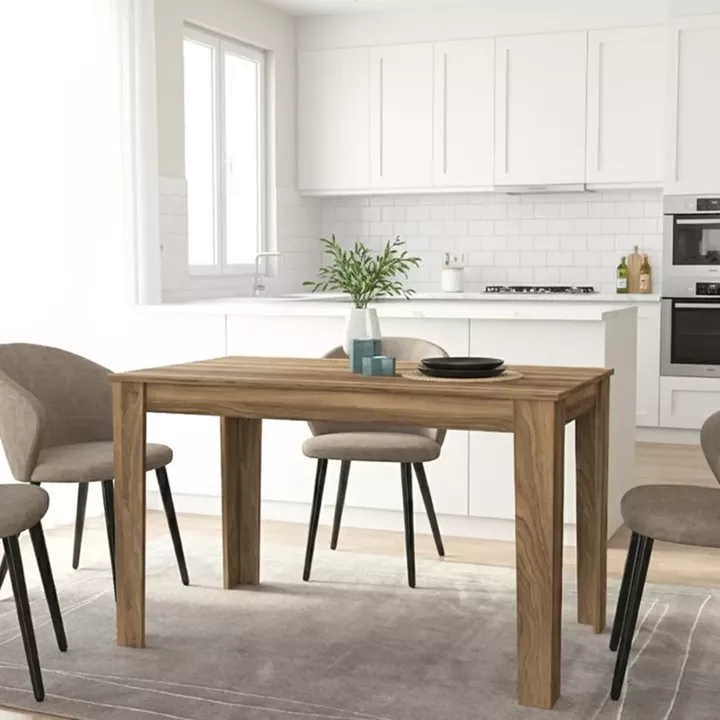 Τραπέζι Darlen Megapap χρώμα καρυδί 125x72x74εκ.