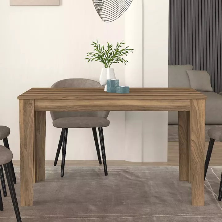 Τραπέζι Darlen Megapap χρώμα καρυδί 125x72x74εκ.