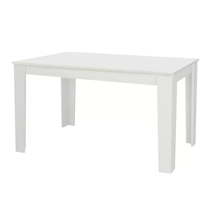 Τραπέζι Darlen Megapap χρώμα λευκό 125x72x74εκ.
