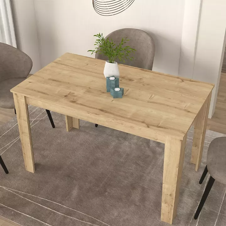 Τραπέζι Darlen Megapap χρώμα sapphire oak 125x72x74εκ.