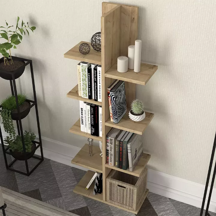 Βιβλιοθήκη Tree Megapap χρώμα sapphire oak 45x21,4x121,8εκ.