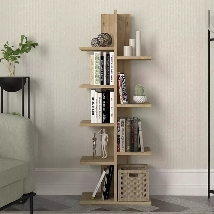 Βιβλιοθήκη Tree Megapap χρώμα sapphire oak 45x21,4x121,8εκ.