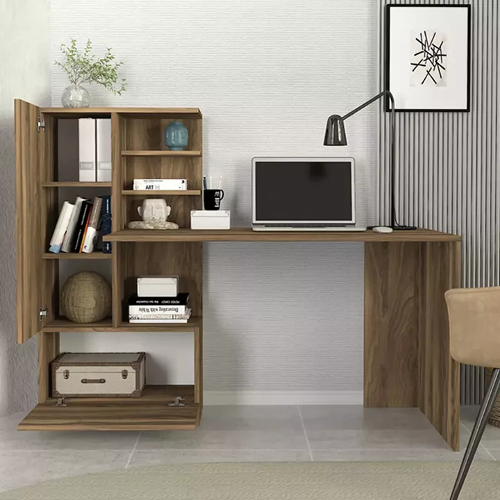 Γραφείο εργασίας Domingo Megapap χρώμα καρυδί 149,5x60x120εκ.