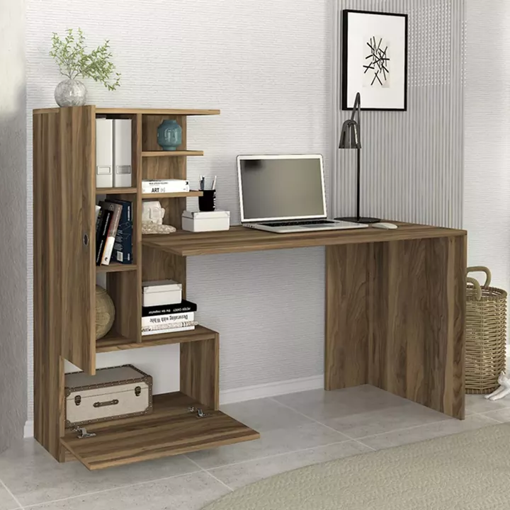 Γραφείο εργασίας Domingo Megapap χρώμα καρυδί 149,5x60x120εκ.