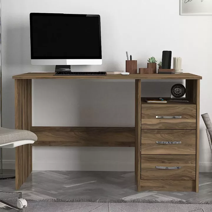 Γραφείο εργασίας Eldoris Megapap χρώμα καρυδί 120x60x75εκ.