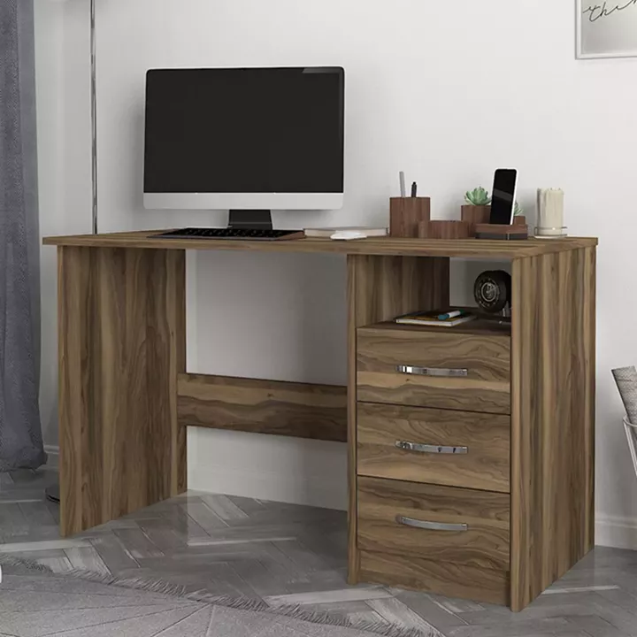 Γραφείο εργασίας Eldoris Megapap χρώμα καρυδί 120x60x75εκ.