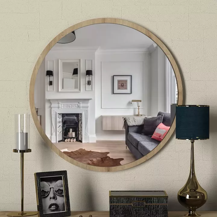 Καθρέπτης τοίχου Glob Μegapap χρώμα sapphire oak 59x2x59εκ.