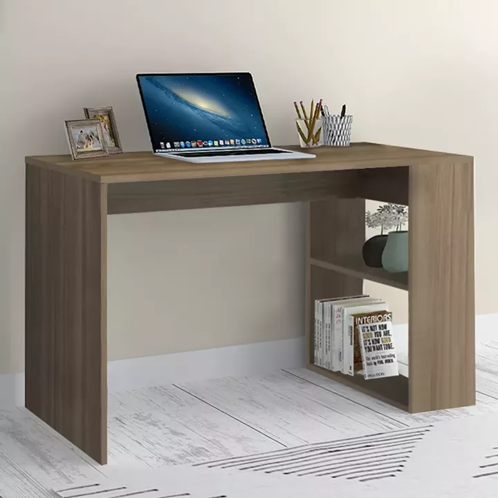 Γραφείο εργασίας Mikro Megapap χρώμα καρυδί 120x60x75εκ.