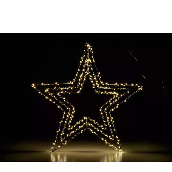 Χριστουγεννιάτικο 3D Αστέρι 45cm Με 485 MicroLED Flash Λευκό