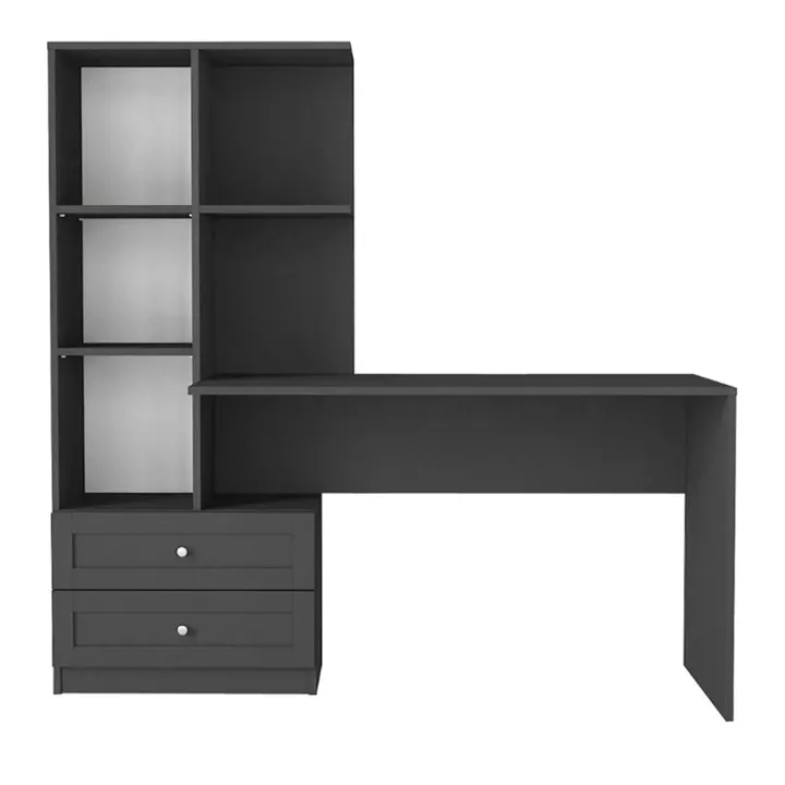 Γραφείο εργασίας Mantra Megapap χρώμα ανθρακί 150x60x152εκ.