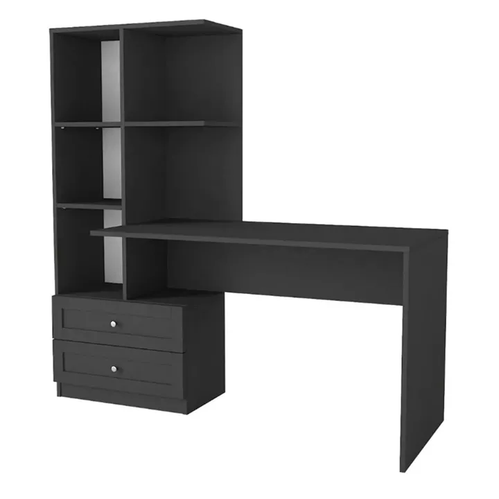 Γραφείο εργασίας Mantra Megapap χρώμα ανθρακί 150x60x152εκ.