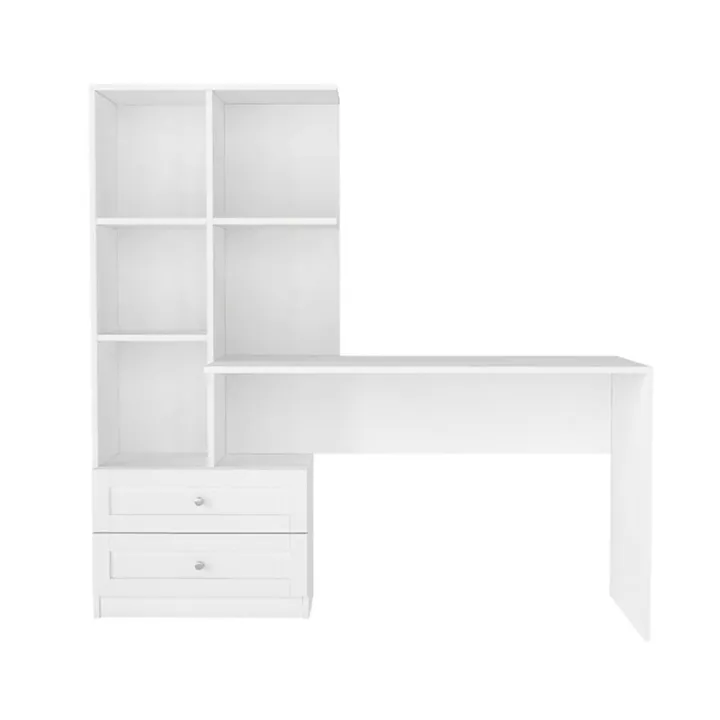 Γραφείο εργασίας Mantra Megapap χρώμα λευκό 150x60x152εκ.