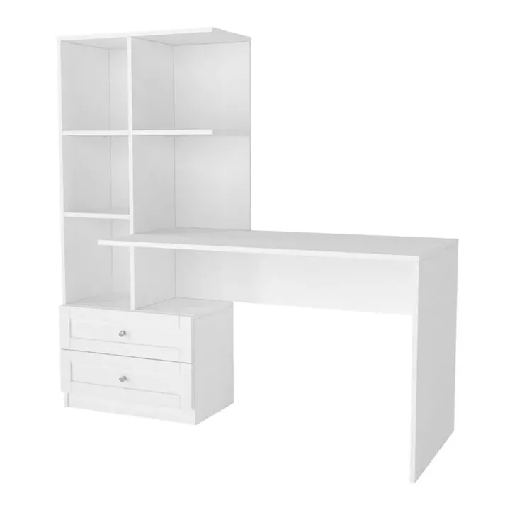 Γραφείο εργασίας Mantra Megapap χρώμα λευκό 150x60x152εκ.